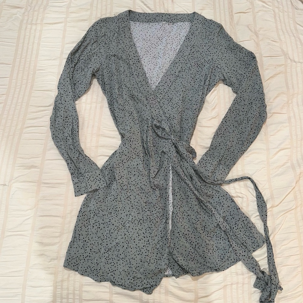 Wrap tie dress